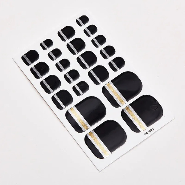 Ivory - 22 Tips/Sheet Sticker For Nails Nail Accesoires Designer Nail Decals Nail Decoration Adesivos Nail Tape Full Beauty Nail Tips By WTB