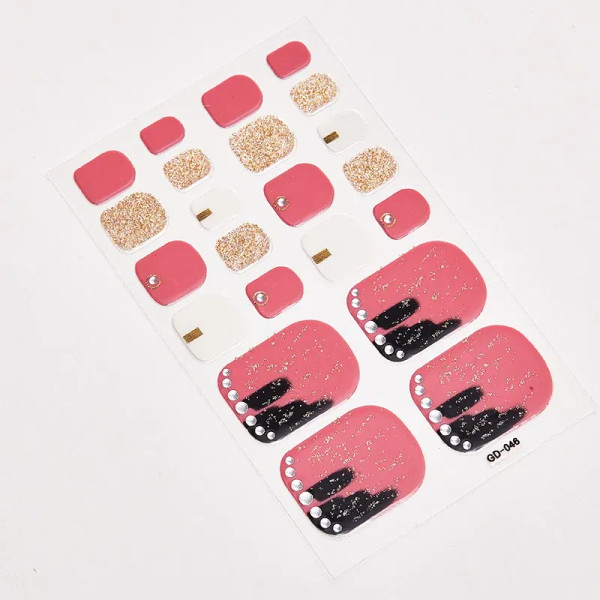 Amy Green - 22 Tips/Sheet Full Cover Nail Stickers Designer Nail Decals Sticker For Nails Colorful Nail Stickers Nail Stickers Adhesive By WTB