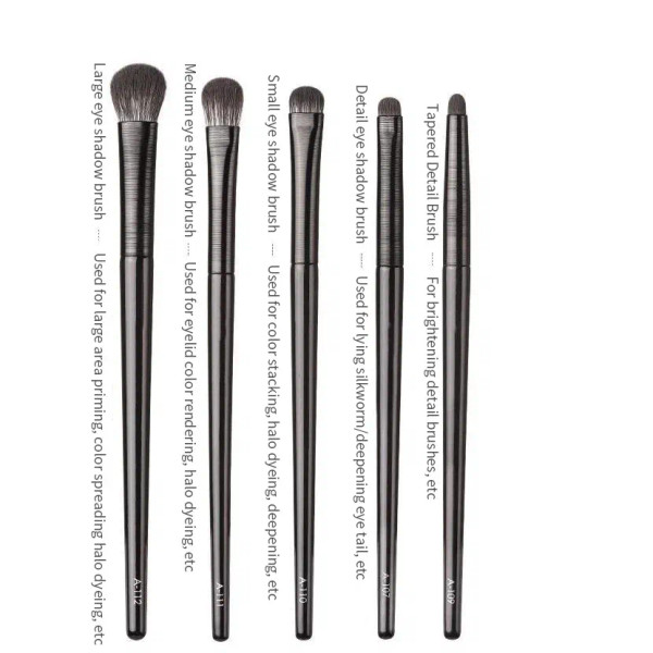 Natural Eye Makeup Brushes Set Eyeshadow Brush Eyebrow Contour Eyeliner Brush Women Eyes Cosmetic Blending Detail Make Up Tools By WTB