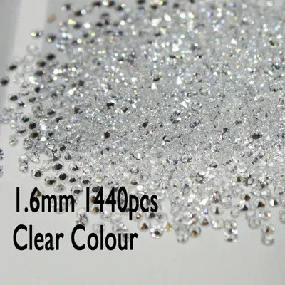 Middle Brown - 1440Pcs Shiny Crystal Ab Mini Pixie Nail Rhinestones Glitter 3D Micro Diamonds For Nails Art Diy Accessories By WTB