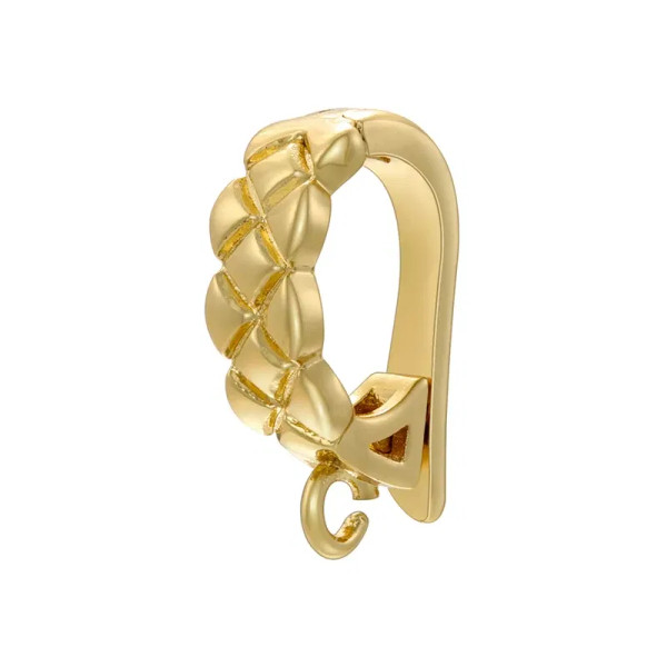 Gray - Zhukou New Gold Color Round Hooks For Women Diy Handmade Necklace Jewelry Hooks Accessories Supplies Wholesale Vk129 By WTB