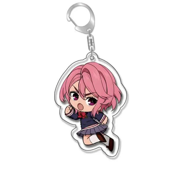 Gray - Anime Dandadan Momocute Cartoon Key Ring Keychain Jewelry Girl Pendant Fashion Children Gift Accessories Bag Charms Acrylic By WTB