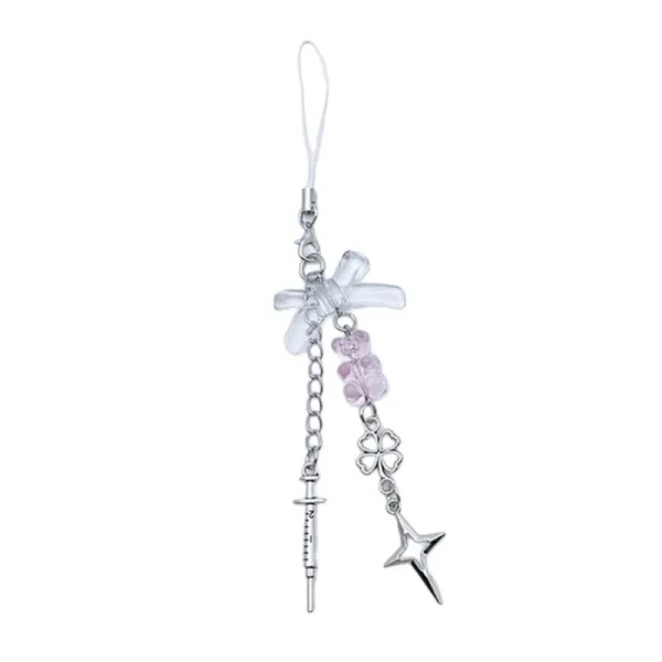 Royal Blue - Goth Y2K Phone Charm Pendant Kawaii-Key Chain For Bag Cute Accessory Women Guitar Strap Lanyard Beaded Keychain Pendant By WTB