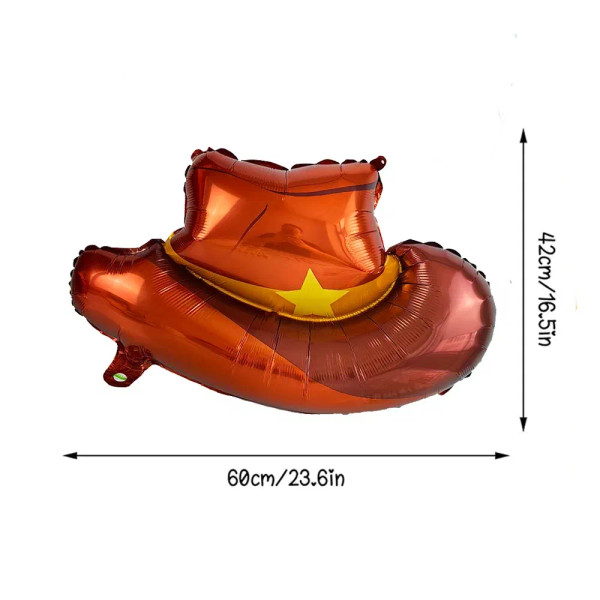 2Pcs Cowboy Party Foil Balloon Cowboy Boots,Cowboy Hats,Revolver Balloons Cow Inflatable Toys Cowboy Birthday Party Decoration By WTB