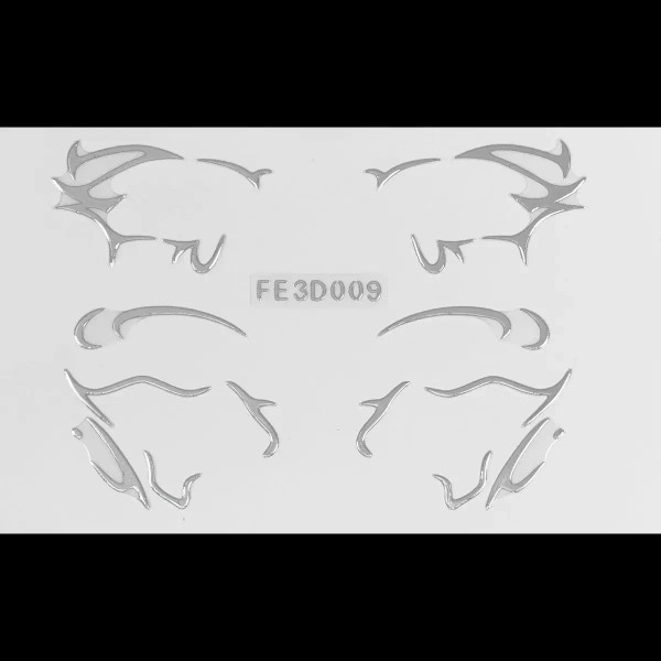 Violet - Laser Gold Eyes Decorative Stickers Eyebrow Eyeliner Face Art Sticker Decals Halloween New Year Festival Party Diy Decorations By WTB