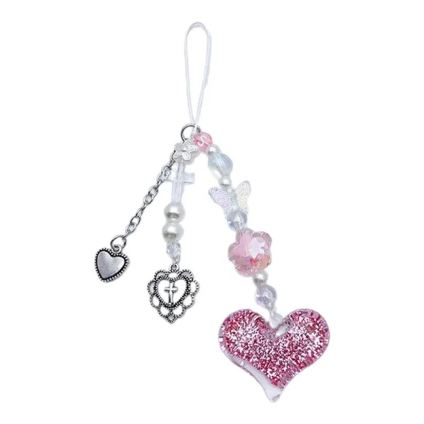 Dark Skin - Goth Y2K Phone Charm Pendant Kawaii-Key Chain For Bag Cute Accessory Women Guitar Strap Lanyard Beaded Keychain Pendant By WTB