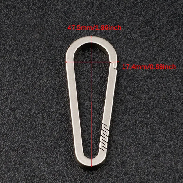 White - High-End Titanium Keychain Men Car Key Chain Key Ring Ultra Lightweight Edc Carabiner Key Holder Outdoor Hiking Buckle Tool Gift By WTB