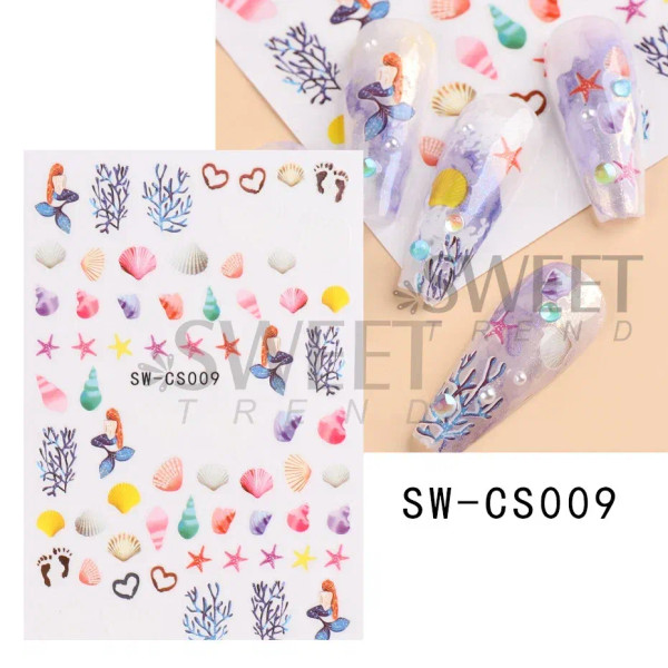 Antique Brass - 5D Embossed Elk Nail Art Sticker Cute Christmas Winter Santa Claus Snowflake Gingerbread Man Engraved Slider Manicure Decoration By WTB