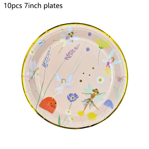 Olive - 12/24Pcs Fairy Cake Topper Girl Birthday Party Cupcake Topper Fairy Theme Party Decoration Wing Angel Fairy Cake Topper By WTB