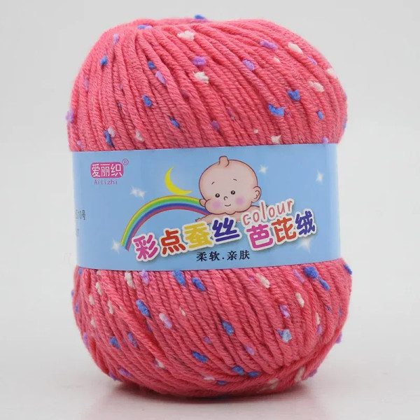 Ivory - High Quality Worsted Wool Thread Colorful Eco-Dyed Needlework Baby Cotton Cashmere Yarn For Hand Knitting Crochet Drop Shipping By WTB