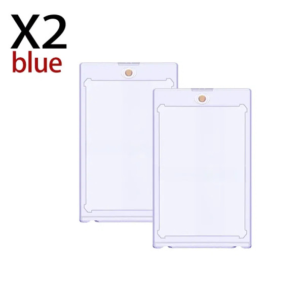 Navy Blue - 10-1Pcs 35Pt Hard Magnetic Card Holder For Kpop Idol Photo Cards Protective Sports Trading Card Toploaders Sleeves Display Case By WTB