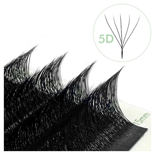 Dark Brown, Curl: Lu, Thickness: 0.07Mm, Length: 8Mm - Natuhana W-Shaped 4D 5D Volume Eyelash Extensions Premade Volume Fans W Shape Lashes Natural Soft False Eyelashes For Makeup By WTB