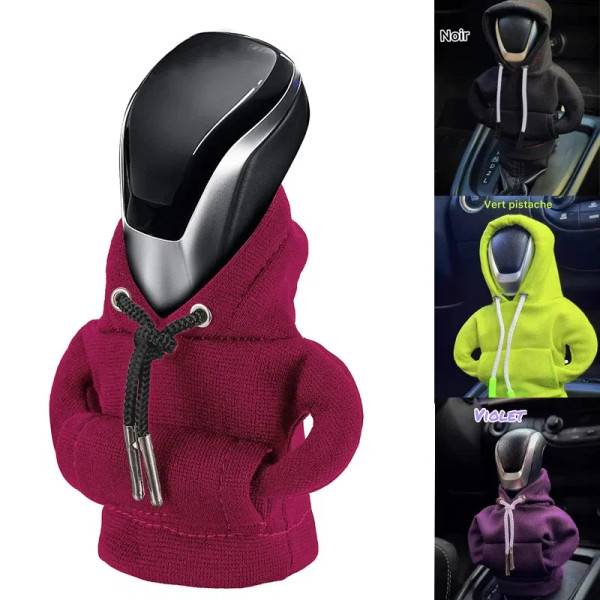 Gray - 2023 Christmas Decor For Gear Shift Hoodie Cover Shift Cover Gear Handle Decoration Fits Manual Automatic Universal Car Decor By WTB