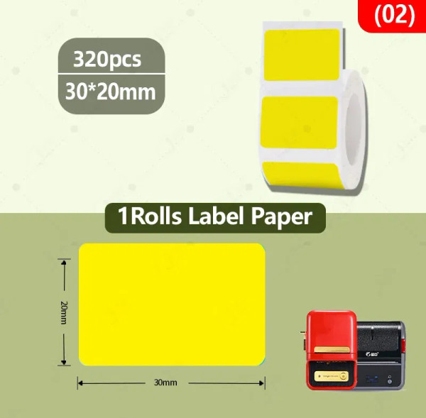 Pink - Niimbot B21/B203/B3S Label Machine Printing Paper Color Label Waterproof, Oil Resistant, Tear Resistant Label By WTB