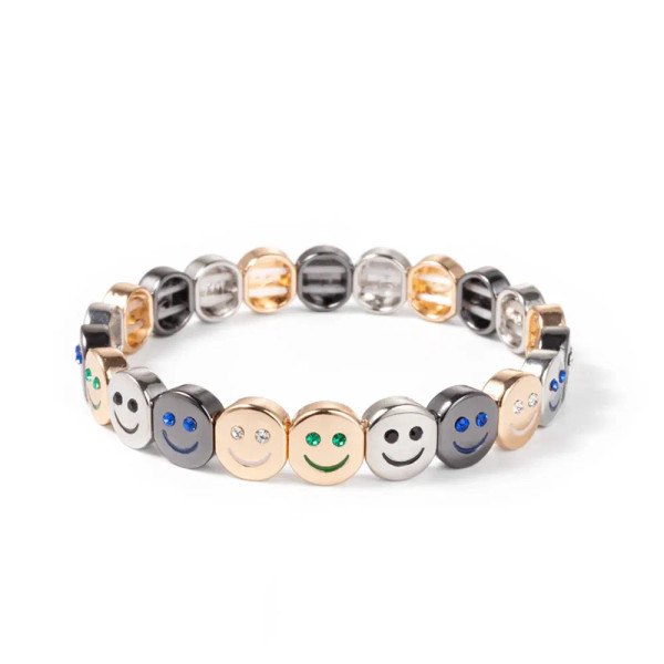 Metal Champagne Gold, Ships From: China, Diameter: 50-52Mm - 2024 New Rhinestone Happy Bangle For Women Diamond Hand Accessory By WTB