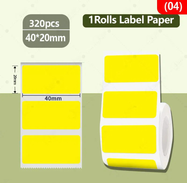 Black - Niimbot B21/B203/B3S Label Machine Printing Paper Color Label Waterproof, Oil Resistant, Tear Resistant Label By WTB