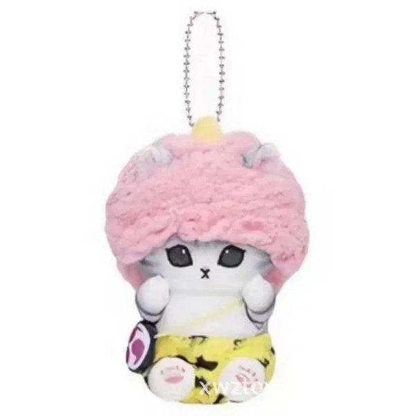 Army Green - Hot Kawaii Plush Keychain Pendant Cartoon Mofusand Shark Cat Cross-Dressing Hello Kitty Kuromi Doll Stuff Backpack Decor Toys By WTB