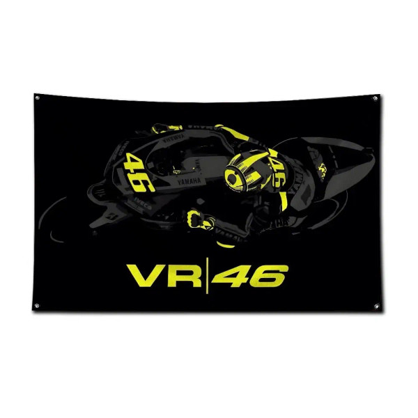 Sand Color, Size: 120 X 180Cm - 3X5 Ft D-Doctors R-Rossis Vr-46 Flag Polyester Digital Printing Banner For Garage Wall Out Door Decoration With Brass Grommets By WTB