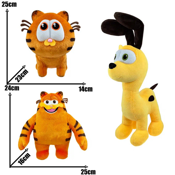 White - New 2024 25Cm Garfield Plush Cute Soft Animal Anime Movie Garfield Odie Plush Stuffed Toy Doll Children Adults Fans Gift By WTB