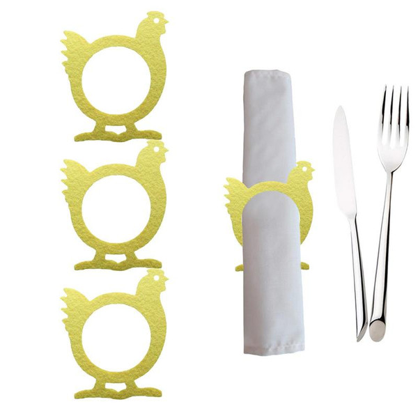 Serviette Ring 4Pcs Nonwoven Animal Shape Napkin Ring Holder Spring Party Ornaments For Gatherings Buffets Banquet Picnics By WTB
