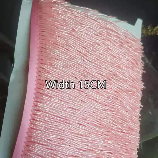 Antique Brass, Size: M - 15Cm Width 38 Colors Grey Blue Tube Tassel Dress Accessories Lace Trim Wedding And Evening Dress Beaded Decoration Rs3052-2 By WTB