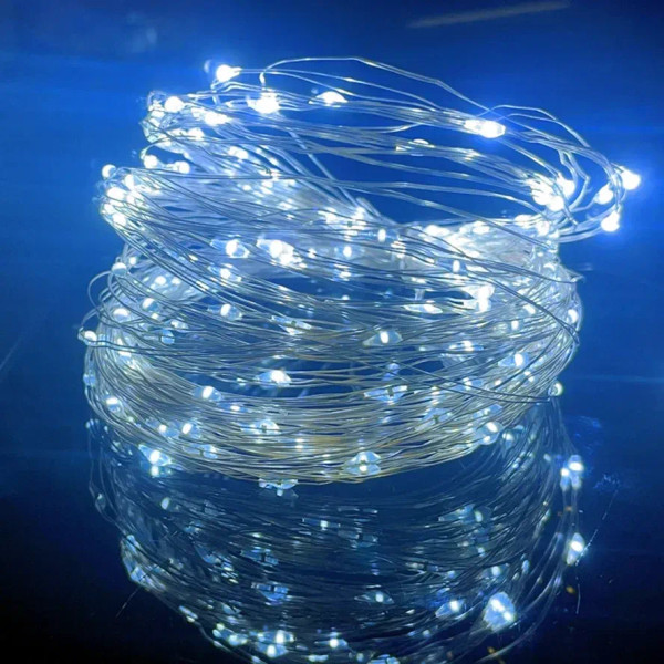 Emitting Green, Wattage: 6-10W, Style: X - Led String Lights Copper Silver Wire Waterproof Fairy Lights Garland Light For Christmas Wedding Party Decoration With Battery By WTB