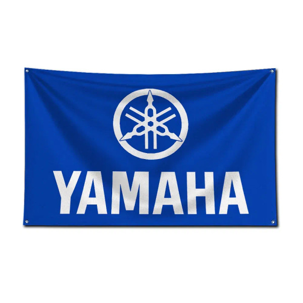 Yellow, Size: 90 X 130Cm - 3X5 Ft Motorcycle Racing Y-Ya-Ma-Has Flag Polyester Digital Printing Banner For Garage Wall Art Out Door Decoration With Grommet By WTB