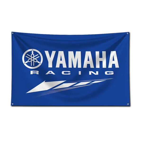 Grey, Size: 90 X 130Cm - 3X5 Ft Motorcycle Racing Y-Ya-Ma-Has Flag Polyester Digital Printing Banner For Garage Wall Art Out Door Decoration With Grommet By WTB