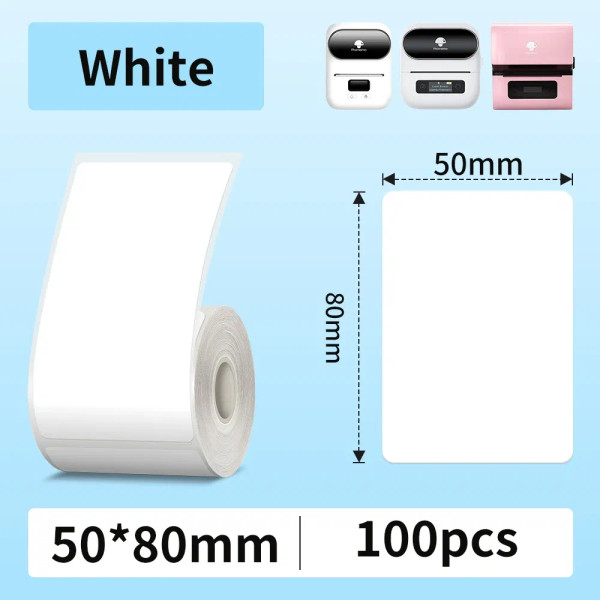 Red - Phomemo Label Maker Paper M110 Label Adhesive Paper White Waterproof Thermal Sticker For M110 M221 M200 M220 Portable Printer By WTB