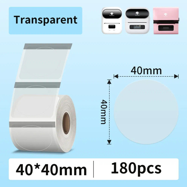 Black - Phomemo Label Maker Paper M110 Label Adhesive Paper White Waterproof Thermal Sticker For M110 M221 M200 M220 Portable Printer By WTB