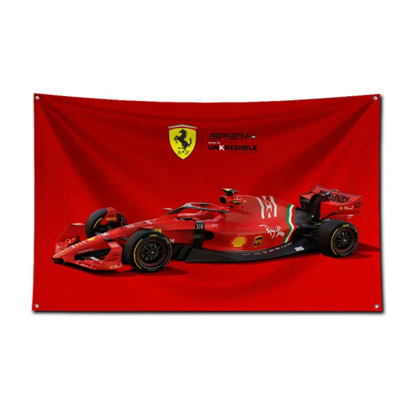 Pink, Size: 90 X 130Cm - 3X5 Ft F1 Racing Flag Polyester Digital Printing Banner For-F-F-Ferraris-Garage Wall Art Out Door Decoration With Brass Grommet By WTB
