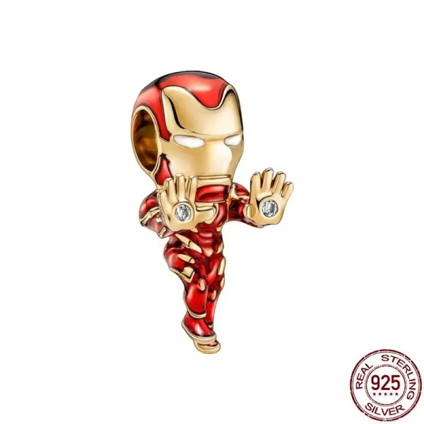 Blue-Black - New Charm Plata De Ley 925 Silver Disney Star Warsries Mandalorian Helmet Charm Bead Fit Original Brand Bracelet Birthday Gift By WTB