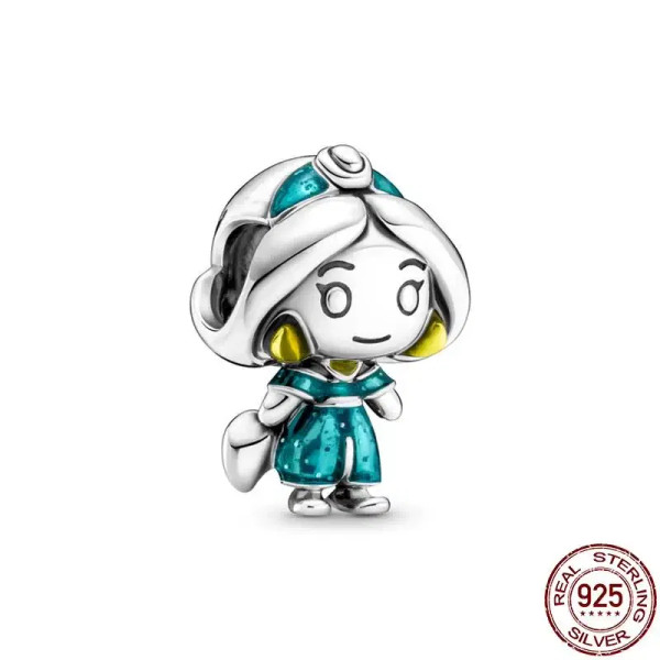 Fluorescent Yellow - New Charm Plata De Ley 925 Silver Disney Star Warsries Mandalorian Helmet Charm Bead Fit Original Brand Bracelet Birthday Gift By WTB