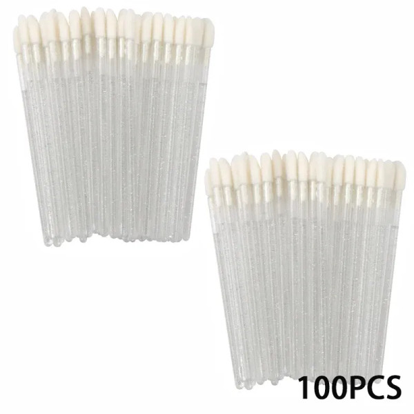 Handle Pink - 100/300Pcs Disposable Lip Brush Makeup Brushes Lipstick Applicator Wands Wholesale Eyelashes Extension Tool Beauty Accessories By WTB