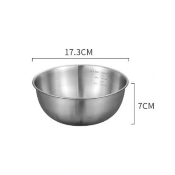 Black - 1-3 Stainless Steel Bowl Set With Scale For Cooking Baking Food Storage Large Capacity Mixing Bowls For Home Kitchen Essentials By WTB
