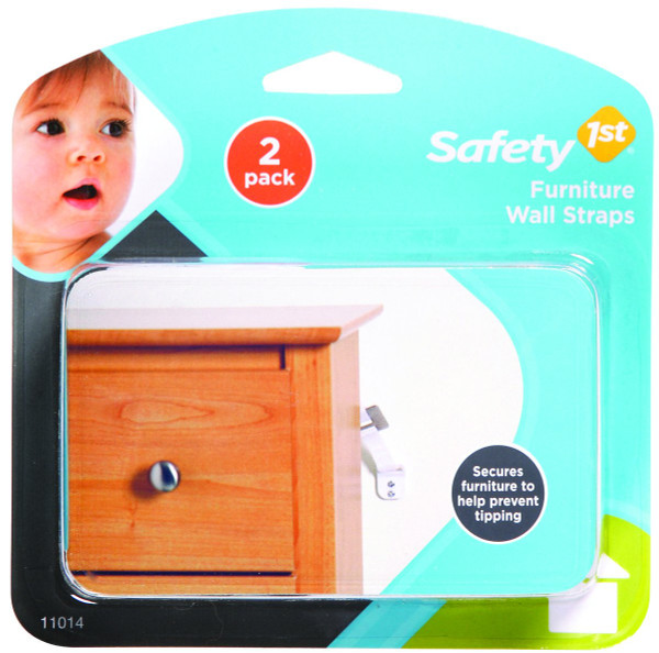 Nivi Safety 1St 11014 White Furniture Wall Straps 2 Count Ejds Fba 5634183