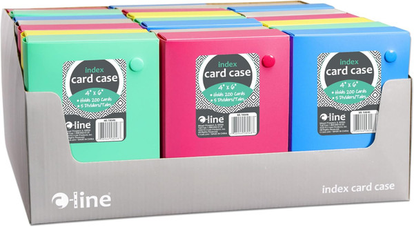 Nivi C Line 58046 Index Card Case Holds 200 4 X 6 Cards Polypropylene 1 Assorted Color Nitm Snl 206029