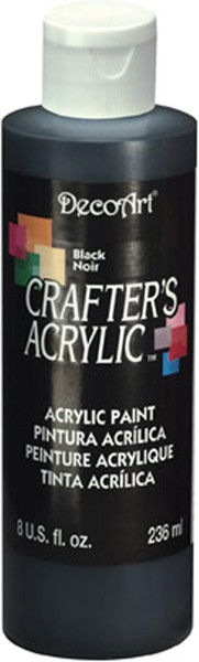 Nivi Decoart Crafter S Acrylic All Purpose Paint 8Oz Black Nitm Snl 366286