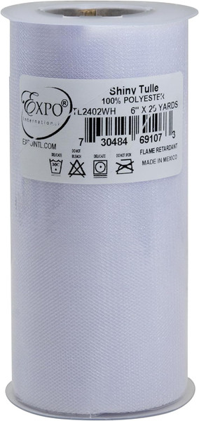Nivi Expo Shiny Tulle Spool Of 25 Yard White Amzn Gr Nitm Snl 141150 Uadey8Mtuqqav Ln