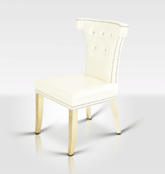 A X Beatrice White Leather Dining Chair By Vig Vgunac043