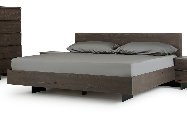 Modrest Selma Modern Dark Aged Oak Eastern King Bed By Vig Vgedselma Bed Ek
