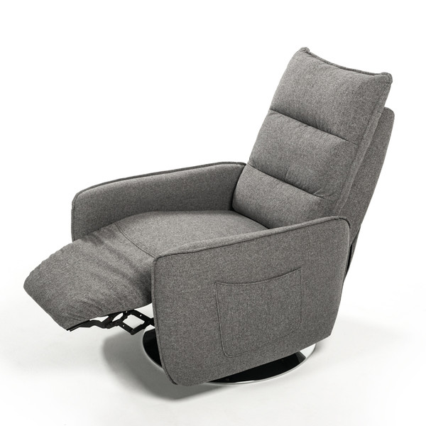 Divani Casa Fairfax Modern Grey Fabric Recliner Chair By Vig Vgmb R033 Gry