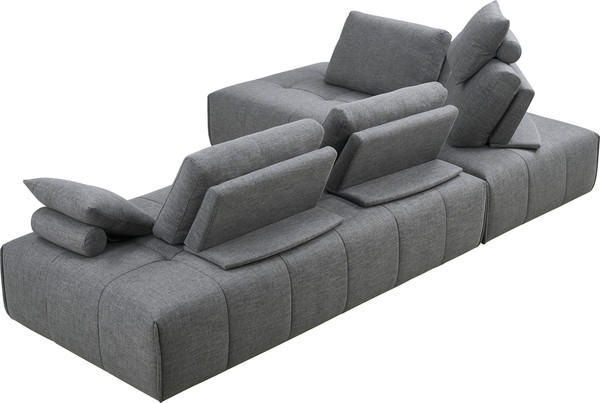 Divani Casa Edgar Modern Grey Fabric Modular Sectional Sofa By Vig Vgmb 1765 Gry