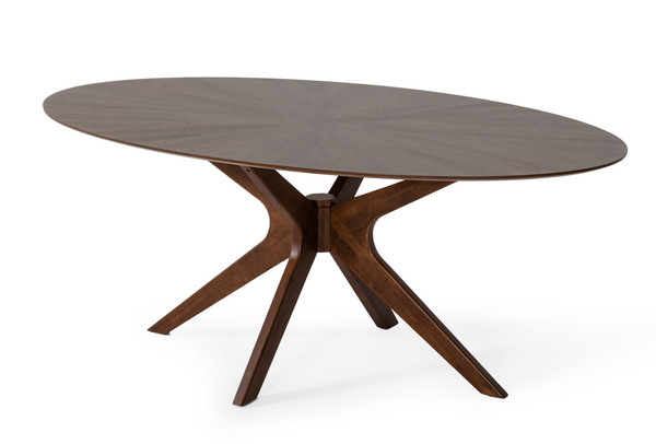 Modrest Prospect Modern Oval Walnut Dining Table By Vig Vgmamit 5276 1