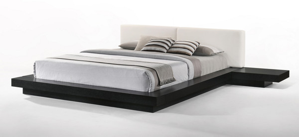 Modrest Tokyo Eastern King Contemporary Black And White Platform Bed By Vig Vgmabr 90 Blk Wht Ek