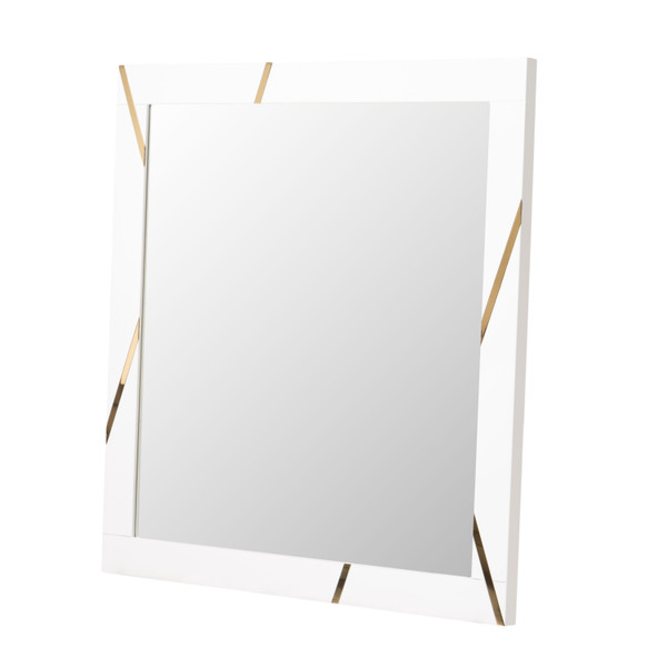Modrest Nixa Modern White Gold Mirror By Vig Vgvcj1909 Mir