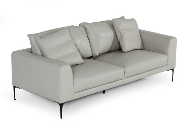 Divani Casa Jacoba Modern Light Grey Leather Sofa By Vig Vgkkkf2620 Gry 3