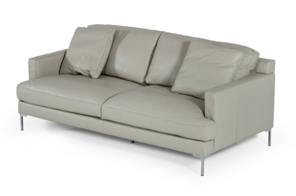 Divani Casa Janina Modern Light Grey Leather Sofa By Vig Vgkkkf1032 Gry 3