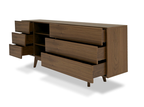 Modrest Abelard Mid Century Walnut Dresser By Vig Vgbbmc1707 Drs