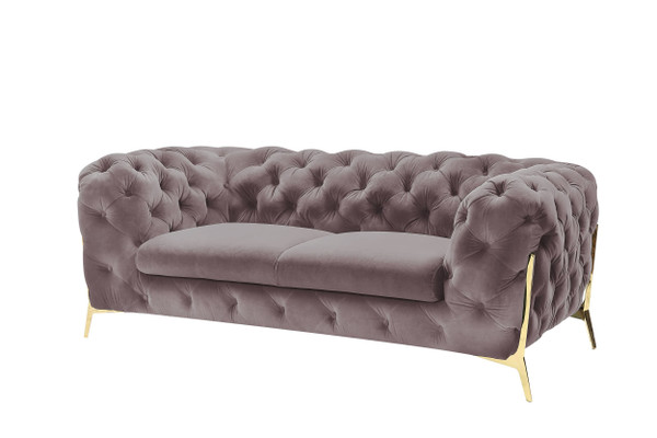 Divani Casa Sheila Transitional Silver Fabric Loveseat By Vig Vgca1346 Sil L